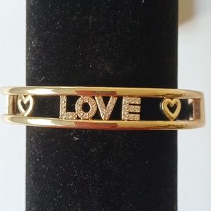 Anne Klein 14KT Gold  over sterling Silver Ova Bangle bracelet.